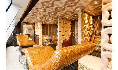 Luxurious mosaic relaxation lounge on a cruise ship